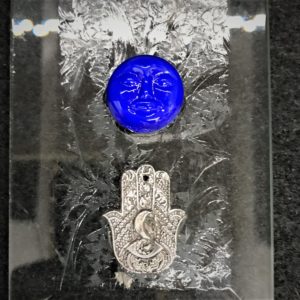 Hamsa Blue Moon Chandelier Crystal - Michelle Arsenault