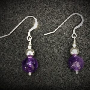 Amethyst and Silver Earrings - Sarah Amendola