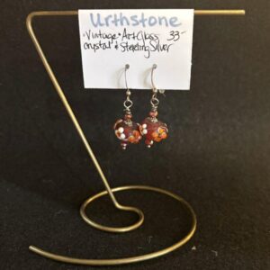 Red Vintage Art Glass Earrings - Chris Willems