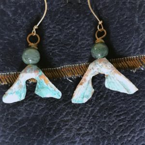 Helicopter Seed Earrings with Gemstones - Rose Mendez