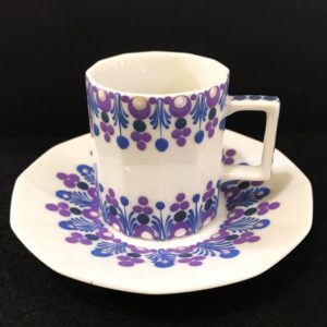 Purple Mandala Teacup and Saucer - Rachel Cammer