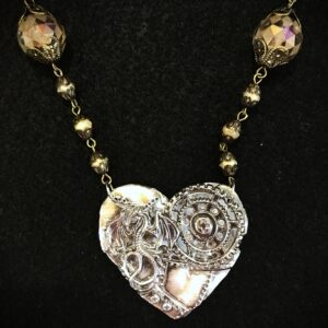 Steampunk Dragonheart Necklace - Michelle Arsenault
