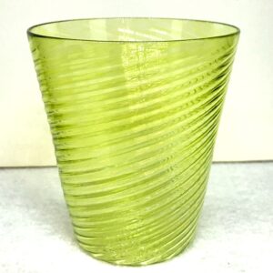 Hand Blown Tipsy Glass: Green - Hayden Wilson Glass