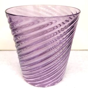 Hand Blown Tipsy Glass: Purple - Hayden Wilson Glass