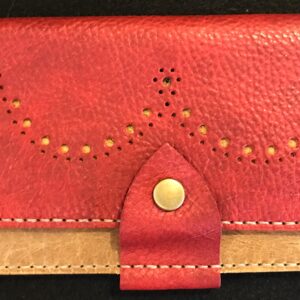 Bi-Color Tooled Leather Rectangular Wallet - Kevin Firmin
