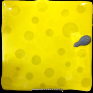 Cheese and Mouse Fused Glass Tray - Jennifer Strickland