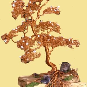 Grand Howlite and Amethyst Copper Tree - Krista Vega