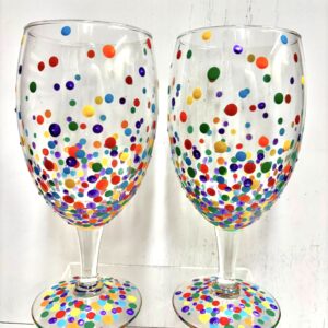 Rainbow Confetti Goblets Set - Rachel Cammer