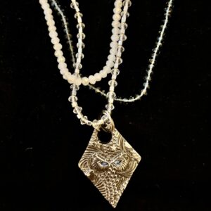 Triple Strand Owl Necklace - Michelle Arsenault