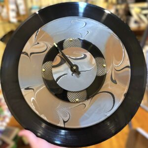 Black & Metallic Vinyl Record Clock - Deborah Dickinson