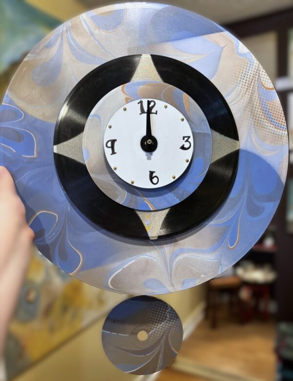Wisteria Dream Vinyl Record Clock - Deborah Dickinson