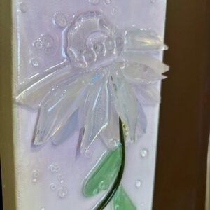 'Pink Maryland Flower' Glass Mixed Media - Valerie Main