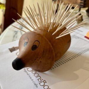 Hedgehog Toothpick Holder: Pear Wood- Steve Ramsey