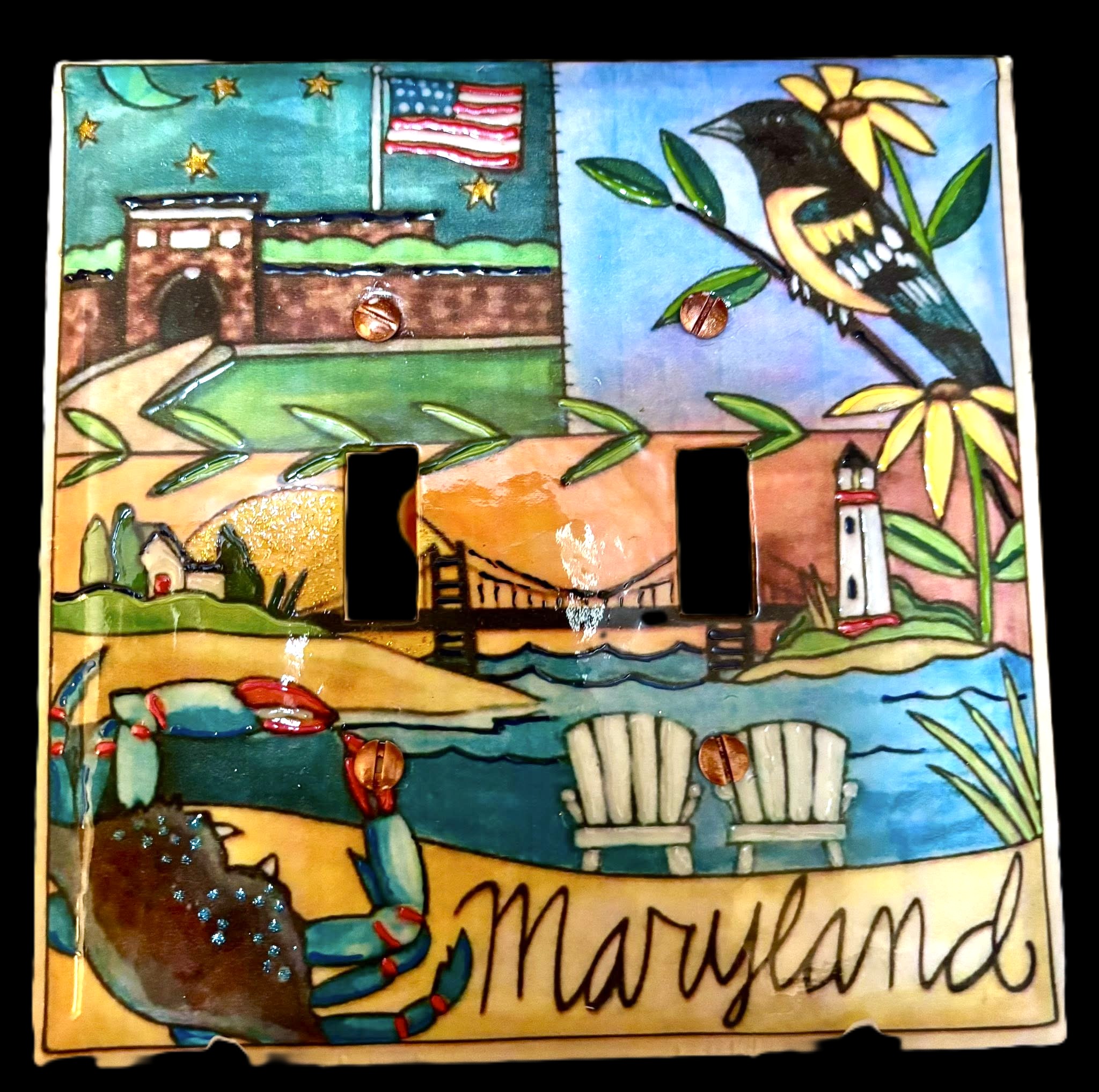 'Maryland' Double Switch Plate - Torne Jacobson