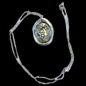 Candy Cane Snowflake Necklace - Michelle Arsenault