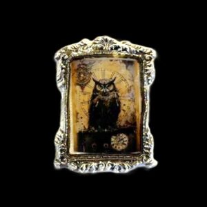 'Tell Tale Owl' Tiny Art - Michelle Arsenault