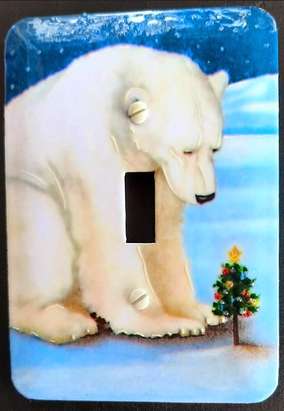 'Polar Bear Christmas' Switch Plate - Torne Jacobson