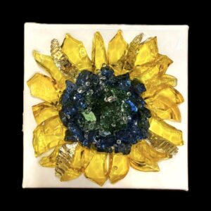 'Sunflower III' Glass Art - Valerie Main