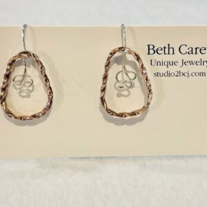 Copper Fold Formed Earrings - Beth Carey