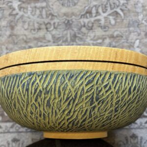 Blue Textured Ash Bowl - Steve Ramsey