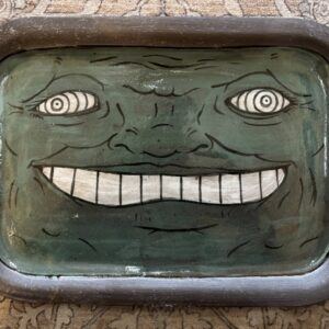 Large Green Face Tray - Spencer Dofflemyer