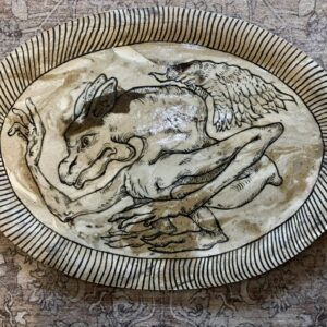 Handpainted Dragon Platter - Spencer Dofflemyer