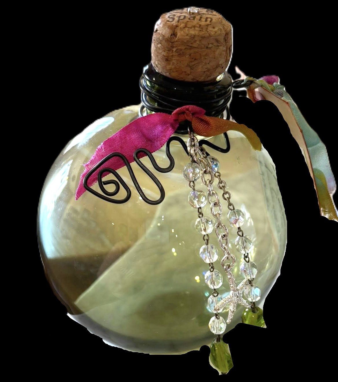 Green Starfish Wishing Bottle - Holly Priester