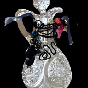 Clear Wishing Bottle with Midnight Blue - Holly Priester