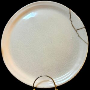 White Kintsugi Plate - Spencer Dofflemyer