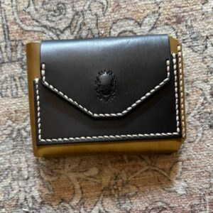 Green and Black Snapped Bifold Wallet - Kevin Firmin