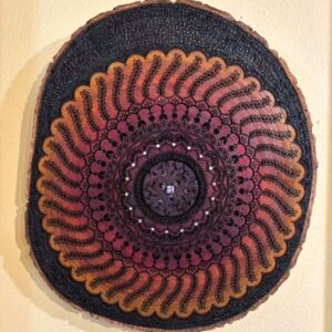 Red Ombre Mandala Wood Art - Phoenix Engravings