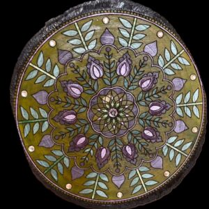 Purple & Green Mandala Wood Art - Phoenix Engravings