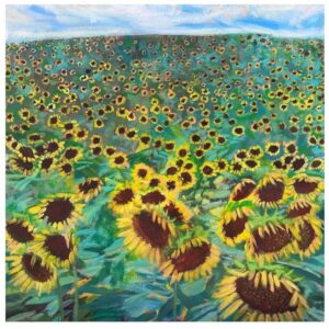 'Sunflower Fields' Original Painting - Jannon Baer